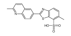 6-methyl-2-(2-methyl-6-quinolyl)benzothiazole-7-sulphonic acid结构式