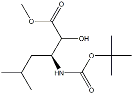 (3S)-3-(N-t-butoxycarbonylamino)-2-hydroxy-5-methylhexanoic Acid Methyl Ester Structure