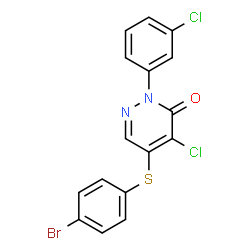 5-[(4-BROMOPHENYL)SULFANYL]-4-CHLORO-2-(3-CHLOROPHENYL)-3(2H)-PYRIDAZINONE Structure