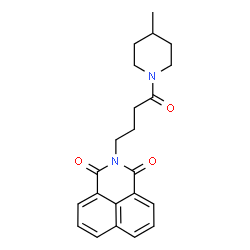 2-(4-(4-methylpiperidin-1-yl)-4-oxobutyl)-1H-benzo[de]isoquinoline-1,3(2H)-dione结构式