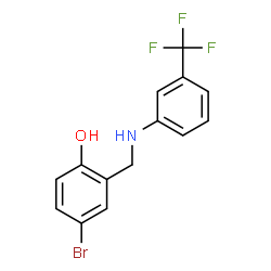 4-BROMO-2-([3-(TRIFLUOROMETHYL)ANILINO]METHYL)BENZENOL结构式