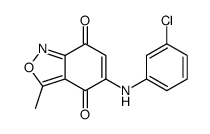 5-(3-chloroanilino)-3-methyl-2,1-benzoxazole-4,7-dione Structure