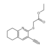 ethyl 2-((3-cyano-5,6,7,8-tetrahydroquinolin-2-yl)thio)acetate Structure