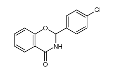 2-(4-chlorophenyl)-2,3-dihydrobenzo[e][1,3]oxazin-4-one结构式