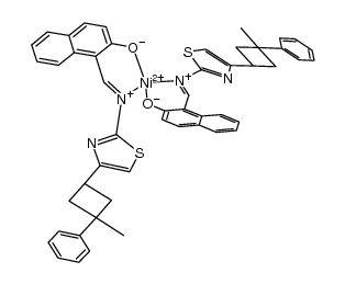 Ni(4-(1-phenyl-1-methylcyclobutane-3-yl)-2-(2-oxy-1-naphtylidene)thiazole)2 Structure