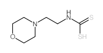 (2-morpholin-4-ylethylamino)methanedithioic acid structure