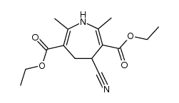 4-cyano-2,7-dimethyl-4,5-dihydro-1H-azepine-3,6-dicarboxylic acid diethyl ester Structure