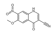 6-Methoxy-7-nitro-4-oxo-1,4-dihydro-3-quinolinecarbonitrile Structure