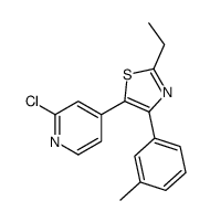 5-(2-chloropyridin-4-yl)-2-ethyl-4-(3-methylphenyl)-1,3-thiazole结构式