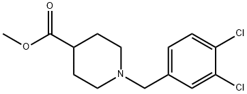 methyl 1-(3,4-dichlorobenzyl)-4-piperidinecarboxylate结构式