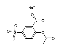 4-acetoxy-3-nitrobenzenesulfonate natrium salt Structure