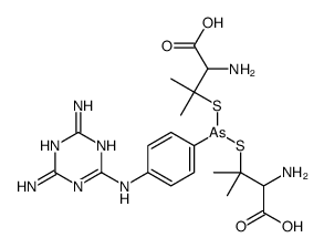 2-amino-3-[(1-amino-1-carboxy-2-methylpropan-2-yl)sulfanyl-[4-[(4,6-diamino-1,3,5-triazin-2-yl)amino]phenyl]arsanyl]sulfanyl-3-methylbutanoic acid结构式