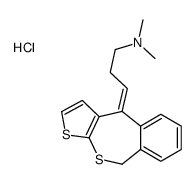 (3Z)-N,N-dimethyl-3-(5H-thieno[2,3-c][2]benzothiepin-10-ylidene)propan-1-amine,hydrochloride Structure