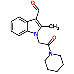 2-Methyl-1-[2-oxo-2-(1-piperidinyl)ethyl]-1H-indole-3-carbaldehyde Structure