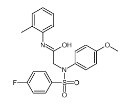 2-(N-(4-fluorophenyl)sulfonyl-4-methoxyanilino)-N-(2-methylphenyl)acetamide Structure