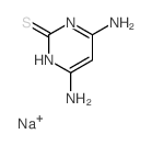 sodium,4,6-diamino-1H-pyrimidine-2-thione Structure