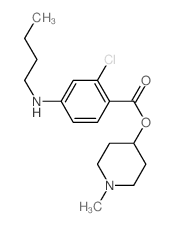 (1-methyl-4-piperidyl) 4-butylamino-2-chloro-benzoate结构式