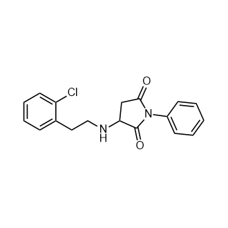 3-((2-Chlorophenethyl)amino)-1-phenylpyrrolidine-2,5-dione structure