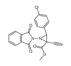 3-(4-chloro-phenyl)-2-cyano-1-phthalimido-aziridine-2-carboxylic acid methyl ester Structure