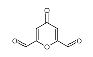 4H-Pyran-2,6-dicarboxaldehyde, 4-oxo- (9CI) Structure