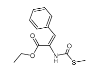 (E)-2-Methylsulfanylcarbonylamino-3-phenyl-acrylic acid ethyl ester结构式