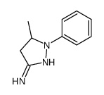 3-methyl-2-phenyl-3,4-dihydropyrazol-5-amine结构式