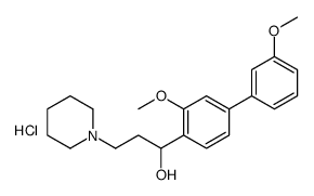 alpha-(3,3'-Dimethoxy-4-biphenylyl)-1-piperidinepropanol hydrochloride结构式