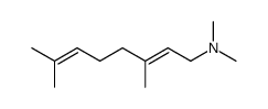 (E)-N,N-Dimethyl-(3,7-dimethyl-2,6-octadienyl)amine结构式