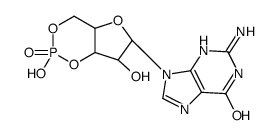 2-amino-9-[(6R,7S)-2,7-dihydroxy-2-oxo-4a,6,7,7a-tetrahydro-4H-furo[3,2-d][1,3,2]dioxaphosphinin-6-yl]-3H-purin-6-one Structure