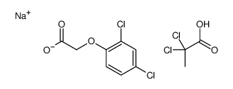 sodium,2-(2,4-dichlorophenoxy)acetate,2,2-dichloropropanoic acid结构式