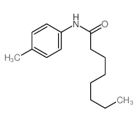 Octanamide, N-(4-methylphenyl)- structure