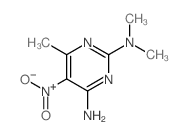 N,N,6-trimethyl-5-nitro-pyrimidine-2,4-diamine结构式