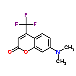 7-(二甲基氨基)-4-三氟甲基香豆素结构式