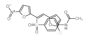 Acetamide,N-[4-[[2-(5-chloro-2-furanyl)-1-(5-nitro-2-furanyl)ethenyl]sulfonyl]phenyl]- Structure