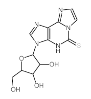 3-[3,4-dihydroxy-5-(hydroxymethyl)oxolan-2-yl]-4H-imidazo[2,1-f]purine-5-thione结构式