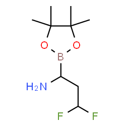 3,3-difluoro-1-(4,4,5,5-tetramethyl-1,3,2-dioxaborolan-2-yl)propan-1-amine结构式