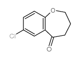 7-氯-3,4-二氢-2H-苯并[b]氧杂环庚三烯-5-酮结构式