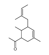 1-[3,6-dimethyl-5-(2-methylbut-2-enyl)cyclohex-3-en-1-yl]ethanone Structure