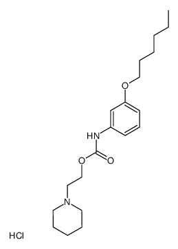2-(piperidin-1-yl)ethyl (3-(hexyloxy)phenyl)carbamate hydrochloride Structure