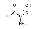 2-amino-3-hydroxypropanoic acid结构式