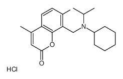 8-[[cyclohexyl(propan-2-yl)amino]methyl]-7-hydroxy-4-methylchromen-2-one,hydrochloride Structure