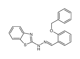 N-[(E)-(2-phenylmethoxyphenyl)methylideneamino]-1,3-benzothiazol-2-amine结构式