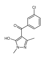 (1,3-dimethyl-5-hydroxy-1H-pyrazol-4-yl)(3-chlorophenyl)methanone结构式