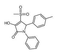 4-hydroxy-2-(4-methylphenyl)-3-methylsulfonyl-1-phenyl-2H-pyrrol-5-one Structure
