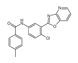 N-[4-chloro-3-([1,3]oxazolo[4,5-b]pyridin-2-yl)phenyl]-4-methylbenzamide Structure