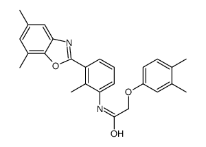 Acetamide, N-[3-(5,7-dimethyl-2-benzoxazolyl)-2-methylphenyl]-2-(3,4-dimethylphenoxy)- (9CI) structure