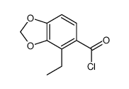 1,3-Benzodioxole-5-carbonyl chloride, 4-ethyl- (9CI) Structure