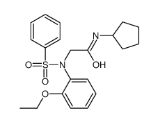 2-[N-(benzenesulfonyl)-2-ethoxyanilino]-N-cyclopentylacetamide结构式