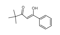 Benzoyl-pivaloyl-methan (Enolform), 1-Phenyl-4,4-dimethyl-1-hydroxy-3-oxo-penten-(1) Structure