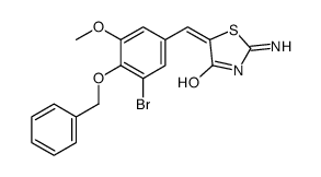 (5Z)-2-Amino-5-[4-(benzyloxy)-3-bromo-5-methoxybenzylidene]-1,3-t hiazol-4(5H)-one Structure